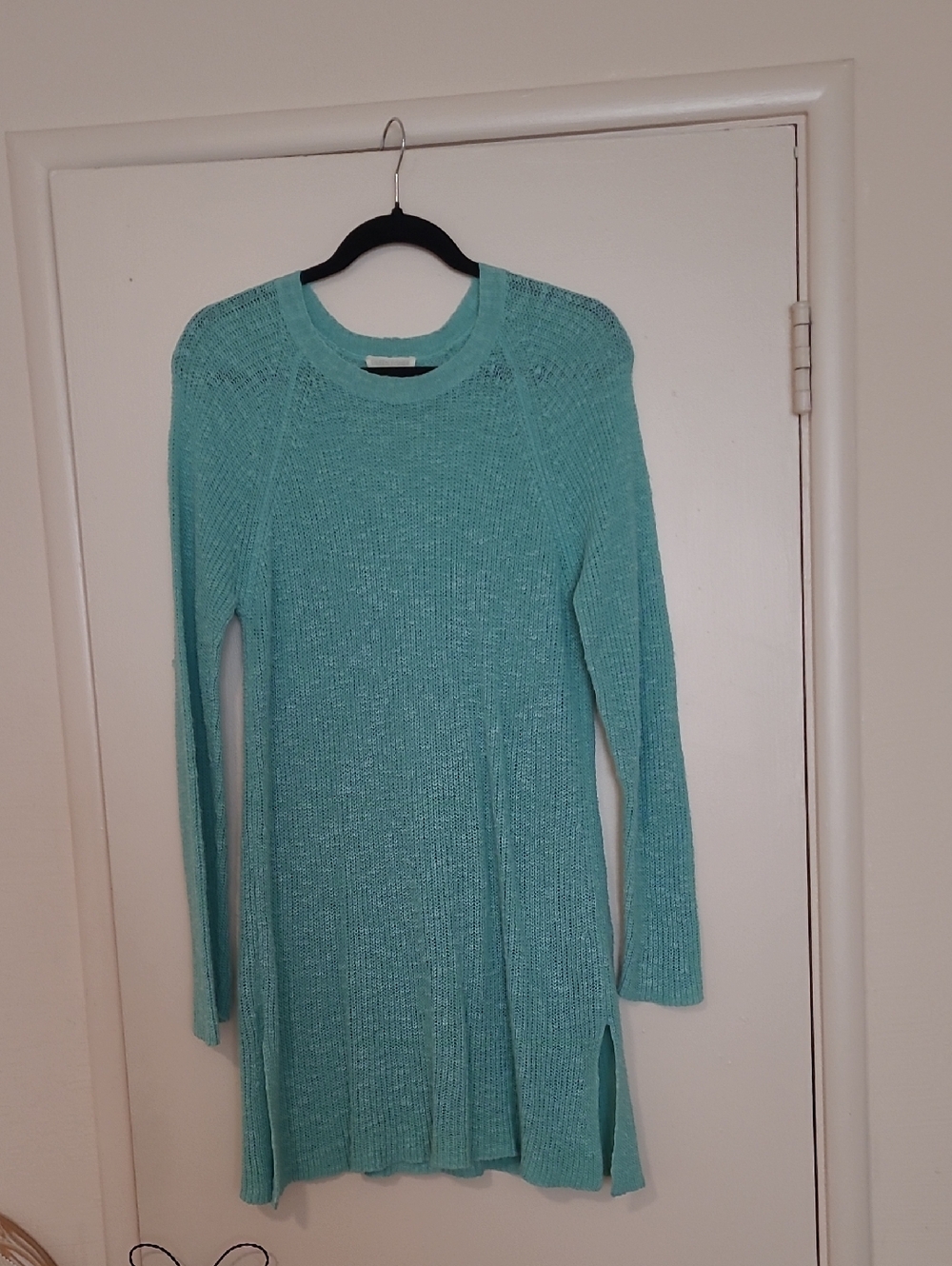 Eileen Fisher Seafoam Knit Long-Sleeve Tunic Sweater